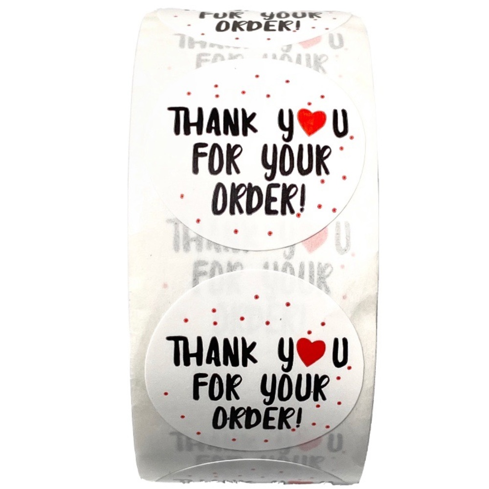 M Stickers 1" Thank You For Your Order 500ct Labels